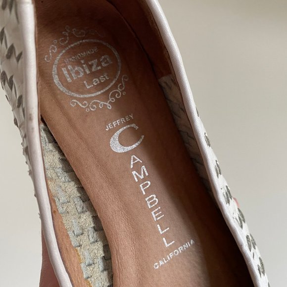 Jeffrey Campbell White Woven Flats Loafers - Picture 6 of 8